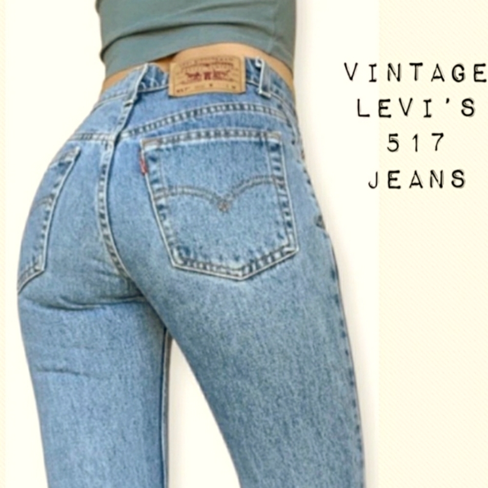 Vintage Levi's 517 Slim Fit Bootcut 9 JR S 100% Cotton 29" Inseam